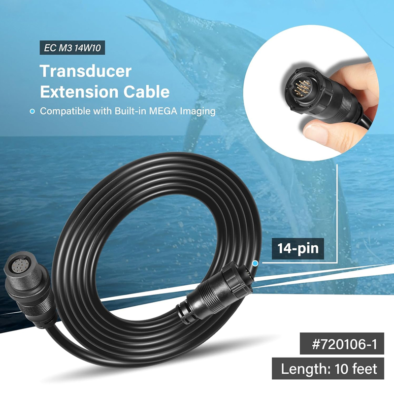 Fish Finder Transducer - Transducer Verlengkabel 10Ft 14Pin Geschikt voor
