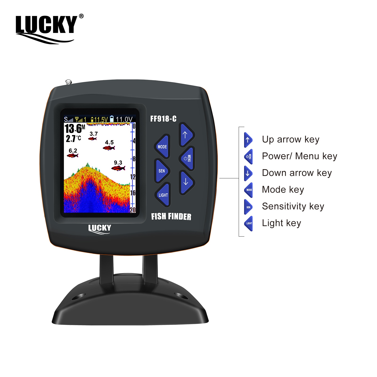 Lucky FF918 draadloze afstands - Fish Finder Transducer recensie en prijs
